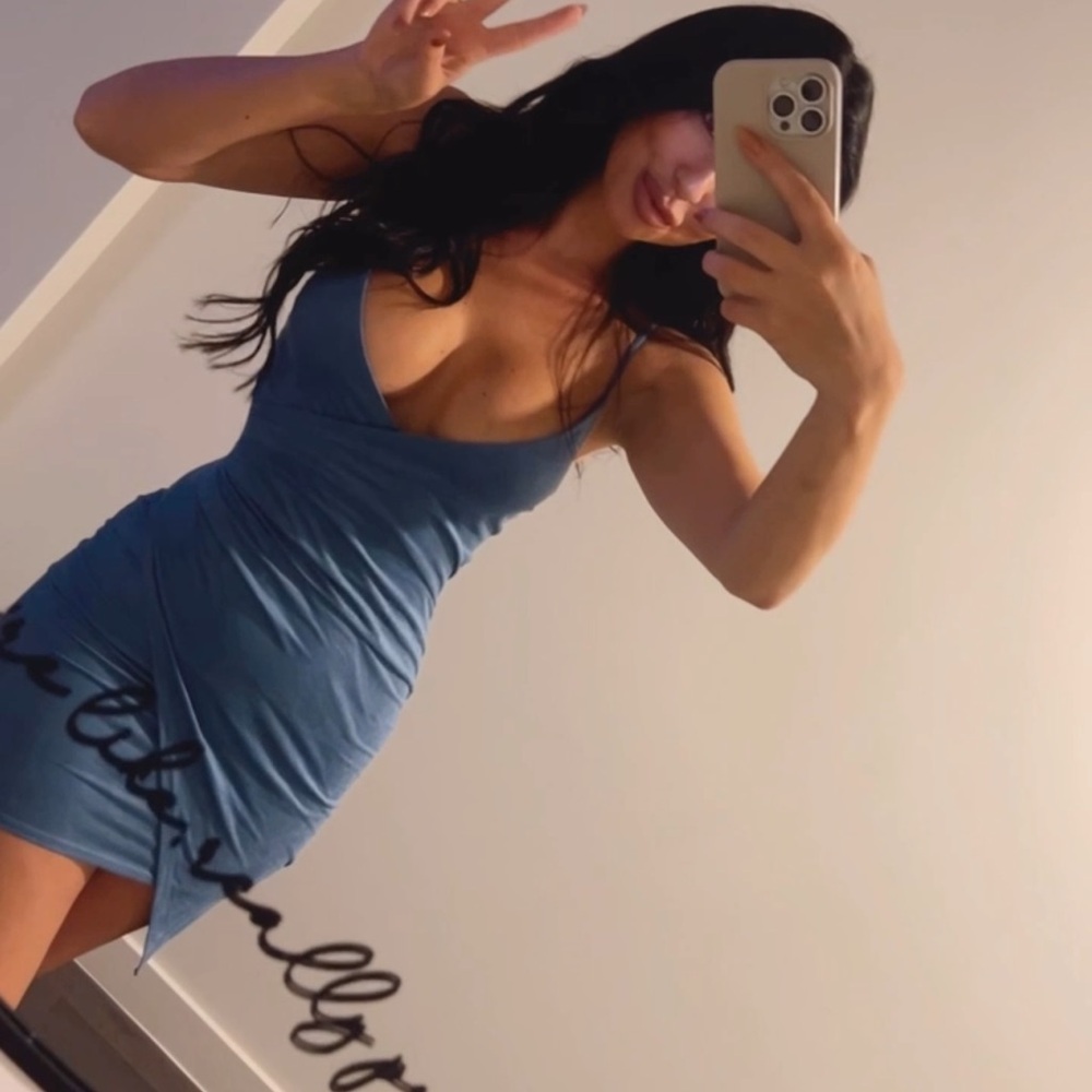 Elegant Blue Women's Dress